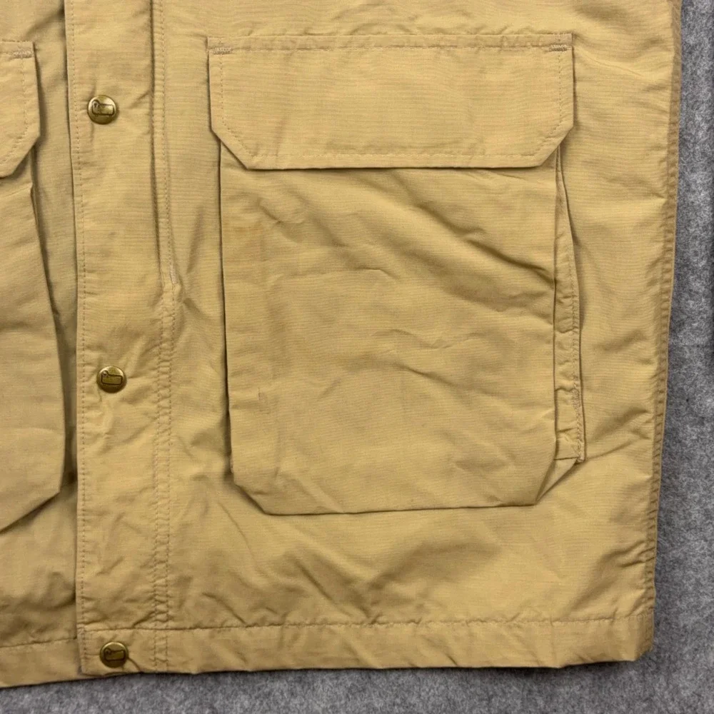 VTG Woolrich Jacket Mens Medium Tan Mountain Parka Wool Plaid Lined USA Made